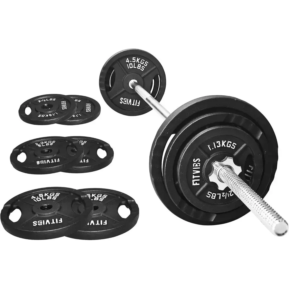 

Hot-sellingSet of 5 Standard Weight Plates in Cast Iron with 45 Pounds (35 lbs and 10 lbs), Including Locks, Multiple Packs