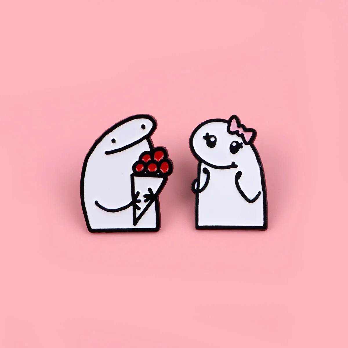 Mix 2/4/5pcs/set Funny Characters Enamel Pins Metal White Brooch Backpack Hat Bag Collar Badges Men Women Fashion Jewelry Gift