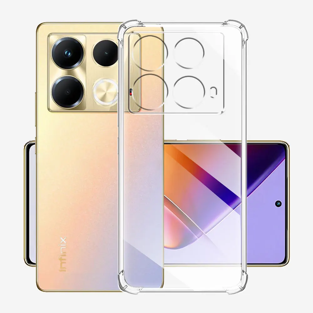 For Infinix Note 40 4G Case Clear Shockproof Silicone Soft Cover For Infinix Note 40 Pro Coque Infinix Note 40 Pro Plus Fundas