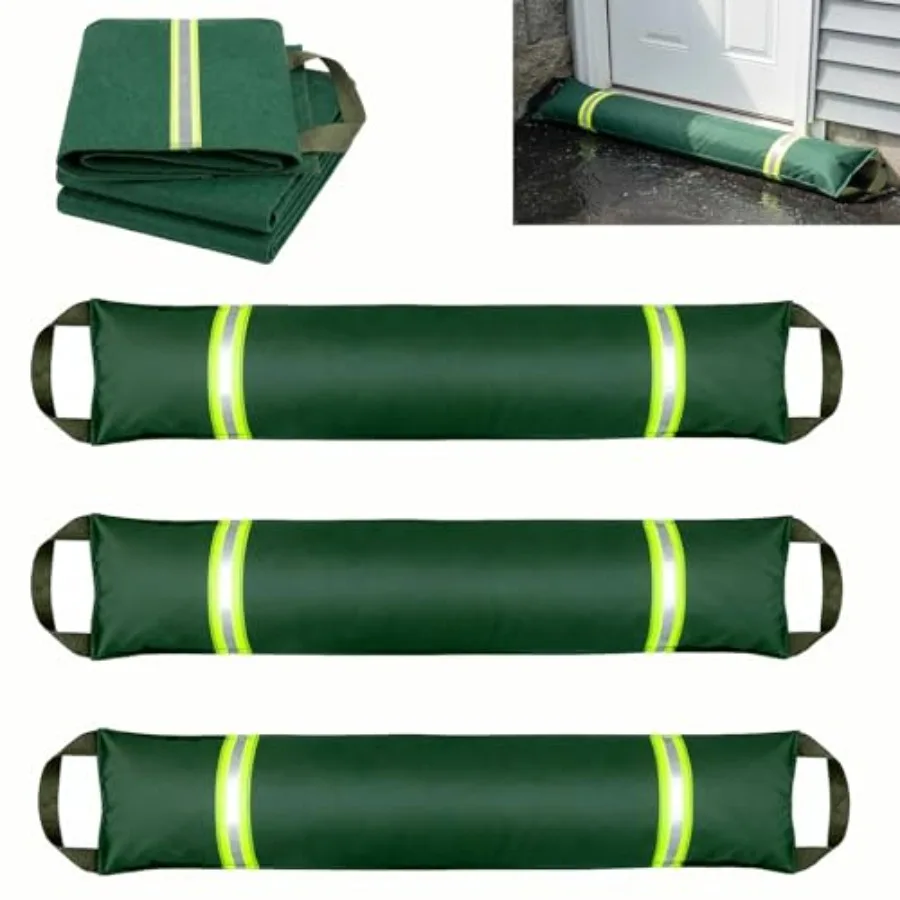 

7Feet Water Barriers for Flooding Flood Barrier for Home Reusable Sandless SandBags for Flooding with Handles and Reflective St