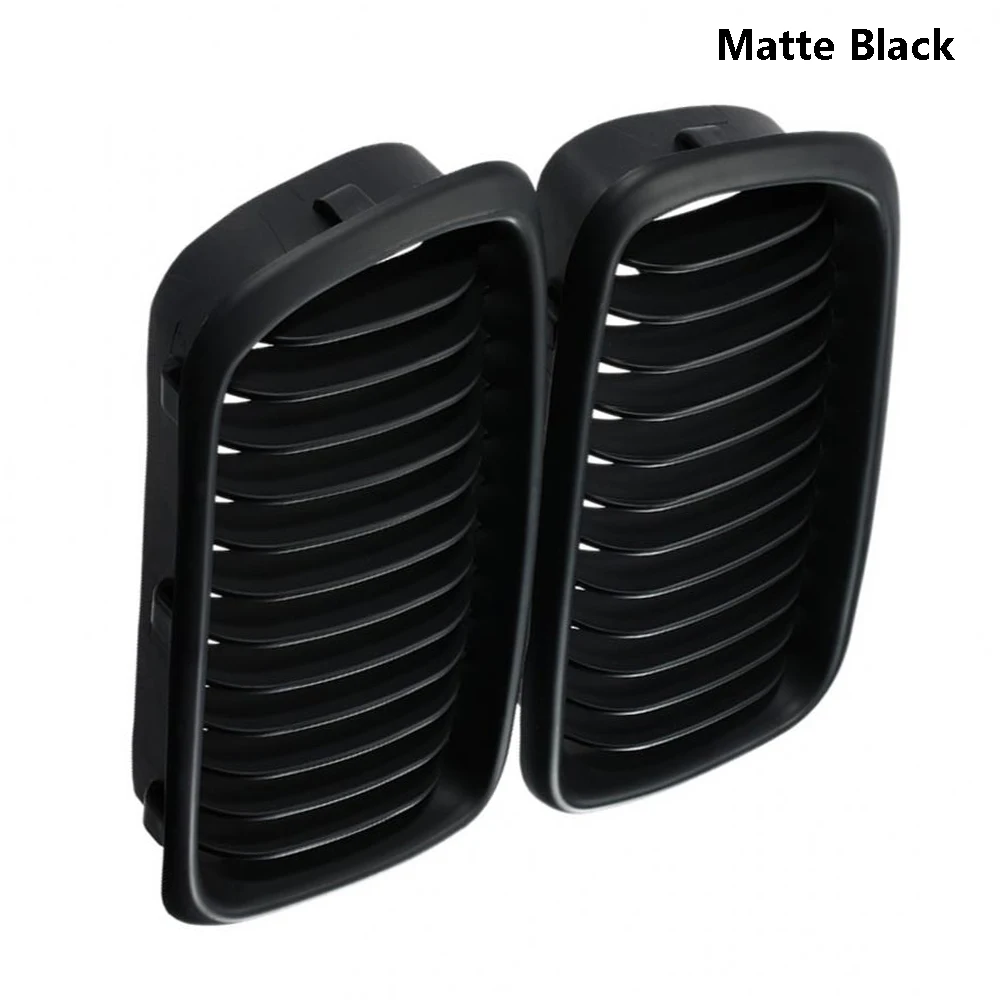 2Pc Nero Lucido Anteriore Sport Rene E38 Griglia Per BMW E38 740i 740iL 750iL 4 Porte 1999-2001 Sostituzione Anteriore Cappa Rene Griglia