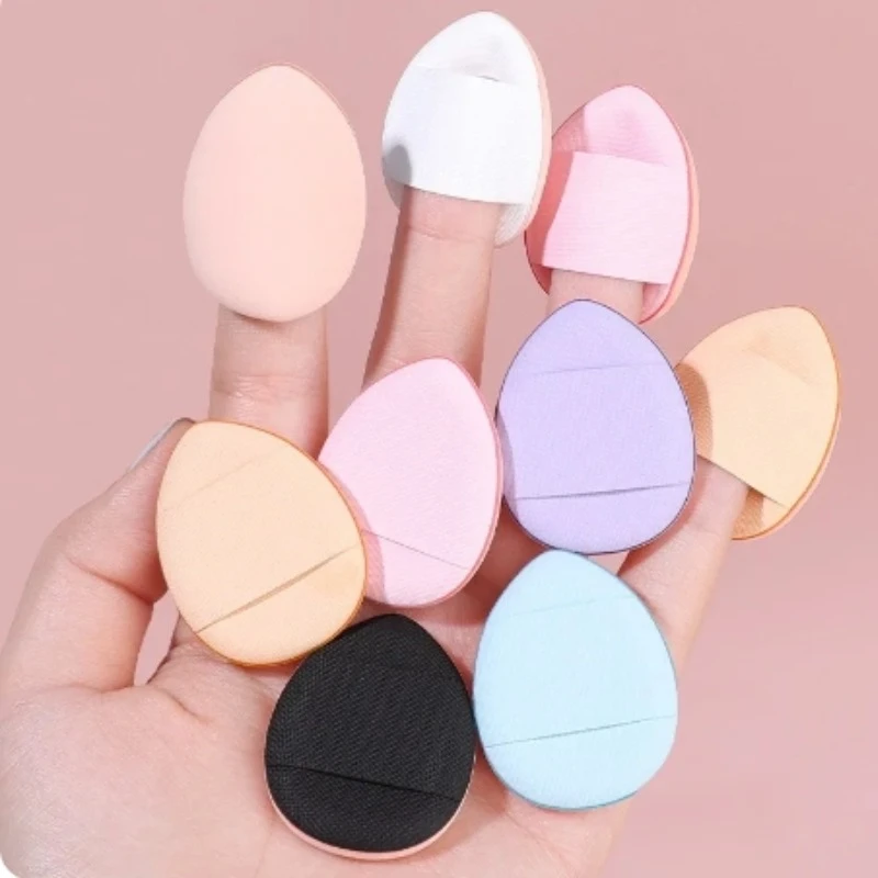 3/10pcs Mini Finger Puff Small Air Cushion Powder Sponge Face Concealer Bb Cream Cosmetic Applicator Foundation Makeup Tools