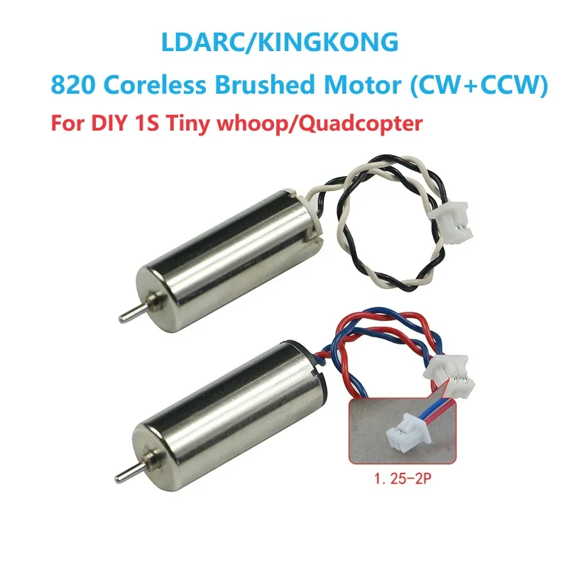 LDARC 820-16000KV Croeless  Brushed Motor CW CCW 1S for Tiny 7X R7 FPV Racing Drone Quad Motors