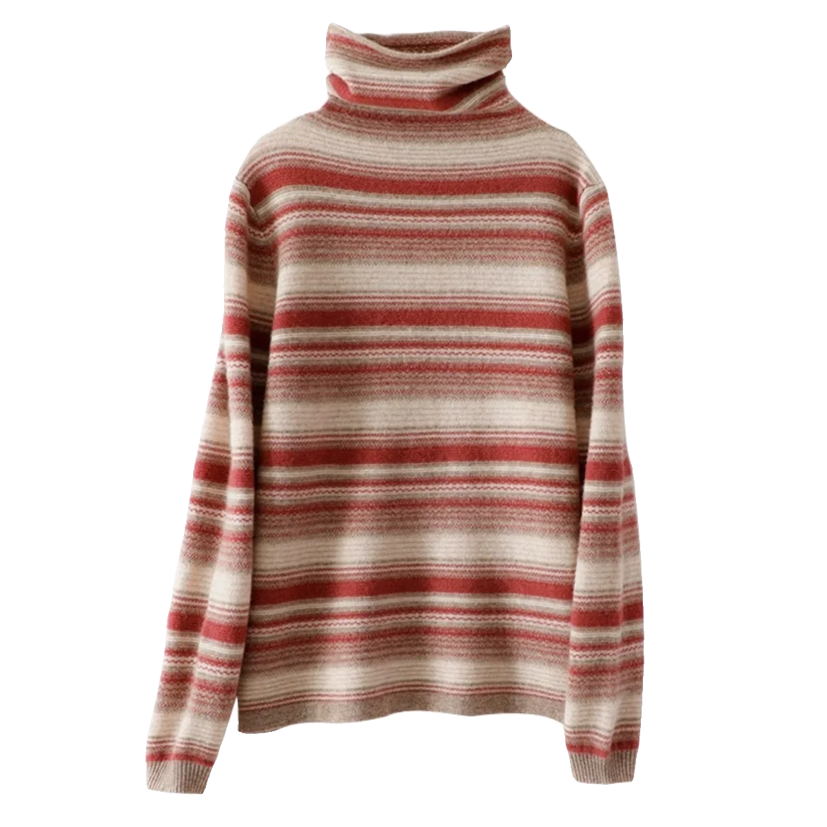 Autumn Winter Women Sweater Turtleneck Long Sleeve Warm Pullovers Fashion Stripe Knitwear Korean Bottoming Shirt Basic Jumper