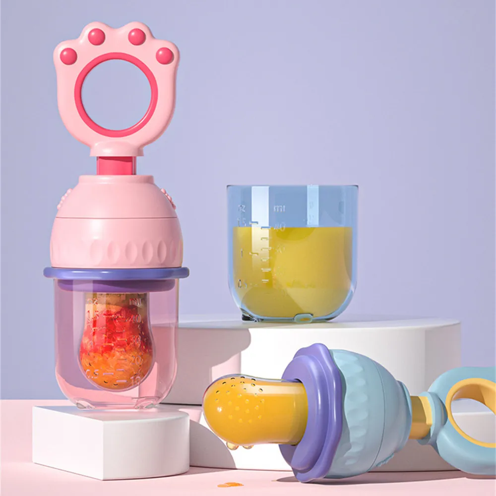 Cute Cartoon Baby Chupeta para moagem de alimentos, Brinquedos de dentição, Alimentos frescos, Alimentador de frutas e legumes