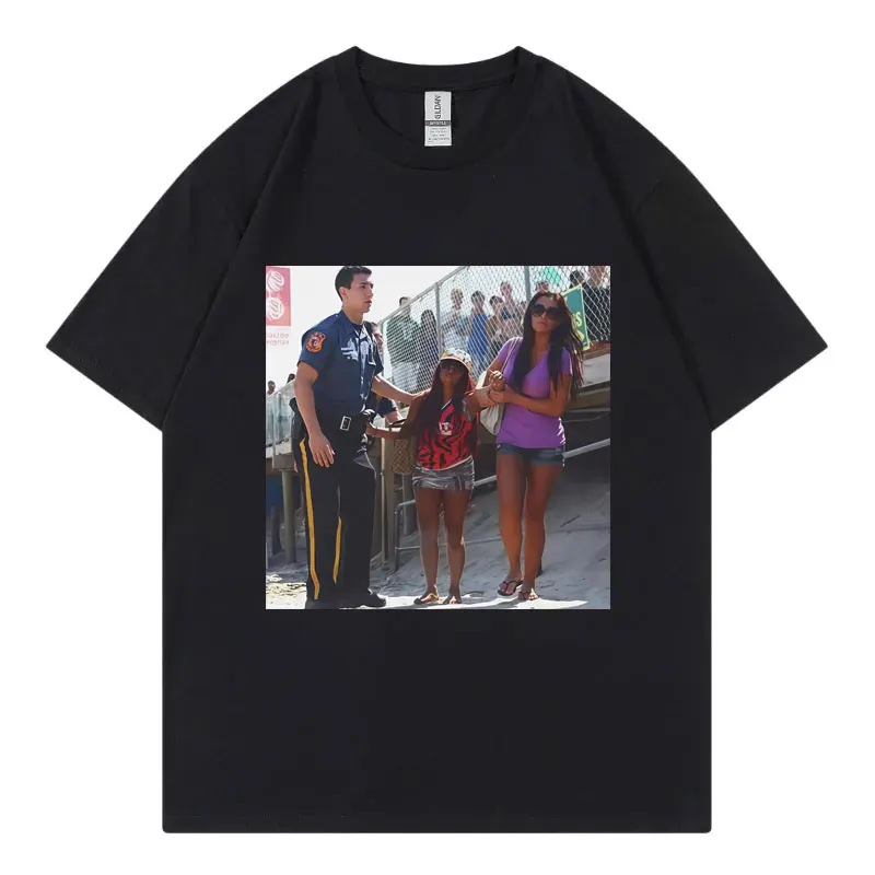 

Beach Party Snooki Drunk Graphic T Shirts High Street Fashion Trend Short Sleeve T-shirts Men Women Casual Loose Cotton T-shirt