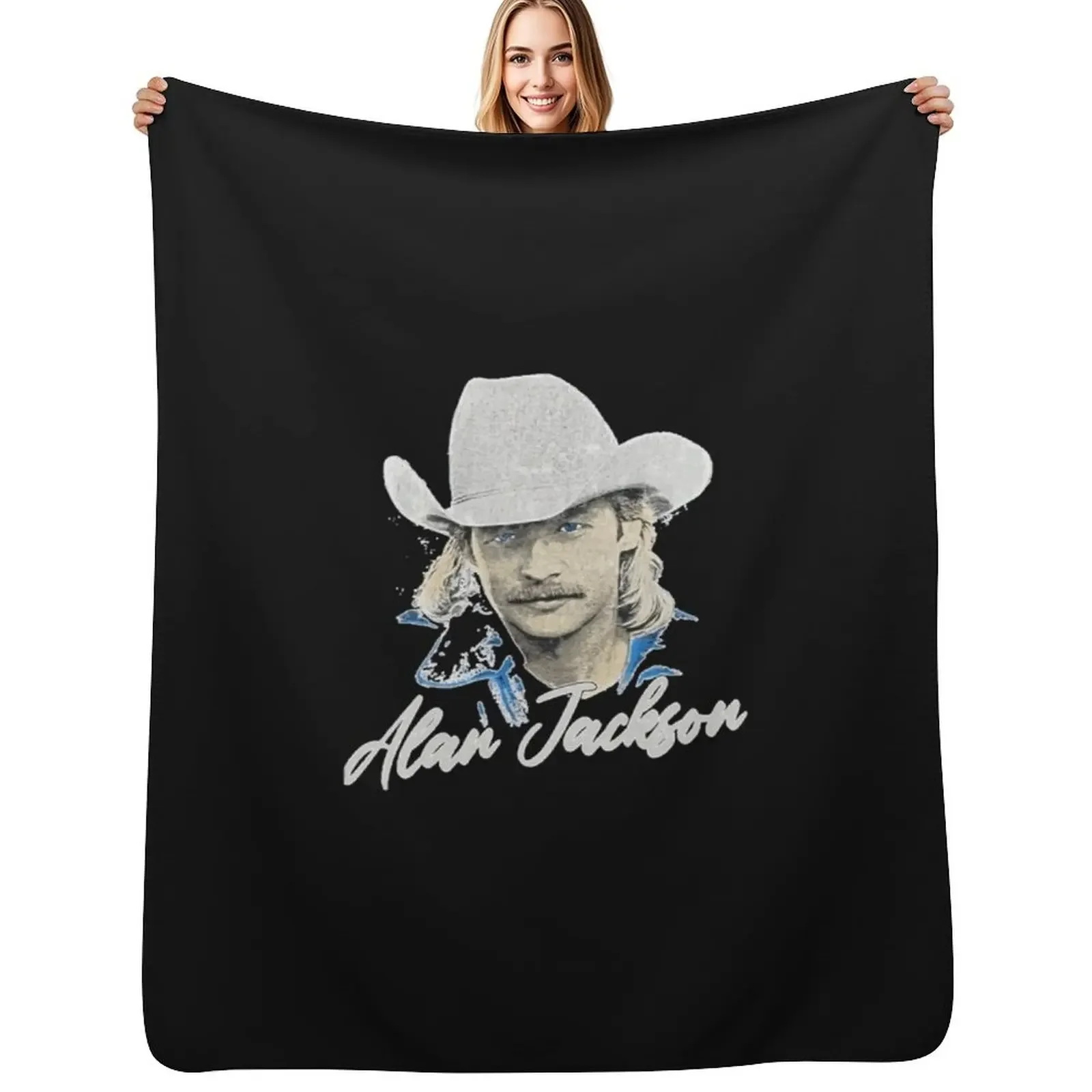 

Alan Jackson--T-S-- Throw Blanket Winter beds Soft Plush Plaid Soft Blanket