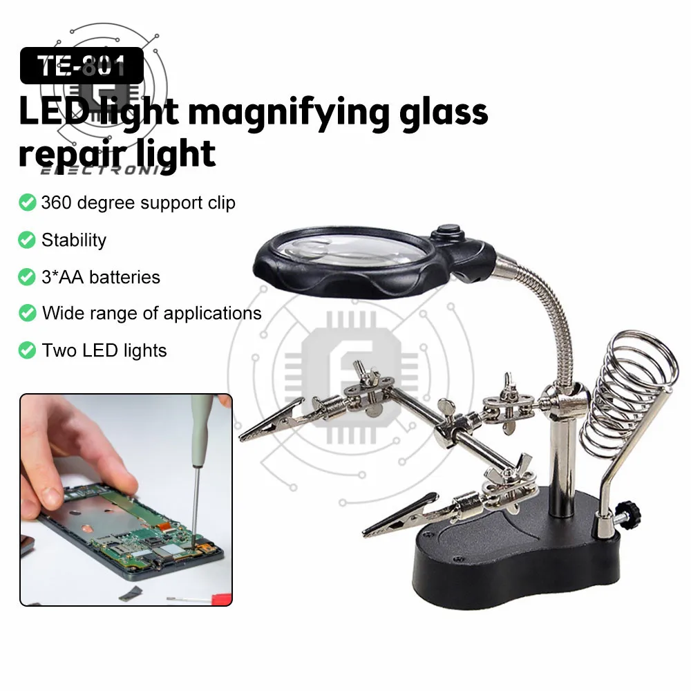 

DIY Repair Magnifier Clamp Soldering Iron Stand Helping Hands