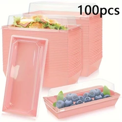 Sandwich packaging box Puff paper cake box rectangular box100pcs