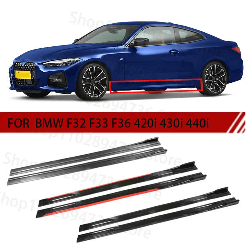 

FOR F32 F33 F36 4series 420i 430i 440i 2M Car Side Skirt Extension Plate Lip Separator Bumper 2.18M Racing Side Spoiler