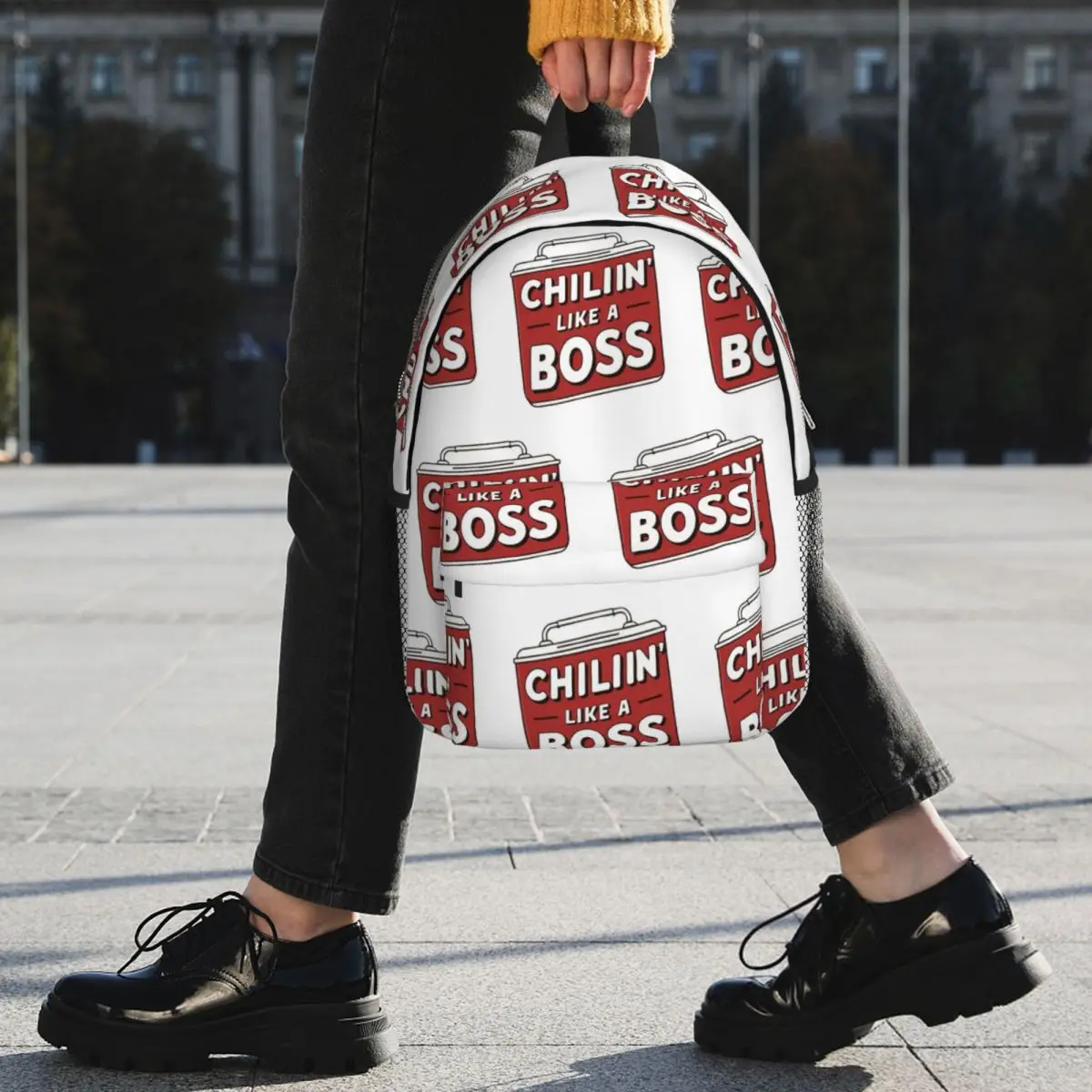 Chillin Like A Boss Backpack Student BookBag Boys Girls School Bag Laptop Shoulder Bags