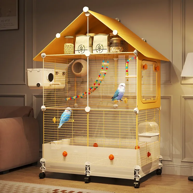 #Cockatiel Quail Stainless Steel Bird Cages Nest Birdhouse Luxury Goldfinch Bird Cages Hammock Nidos Para Canarios Pet Supplies