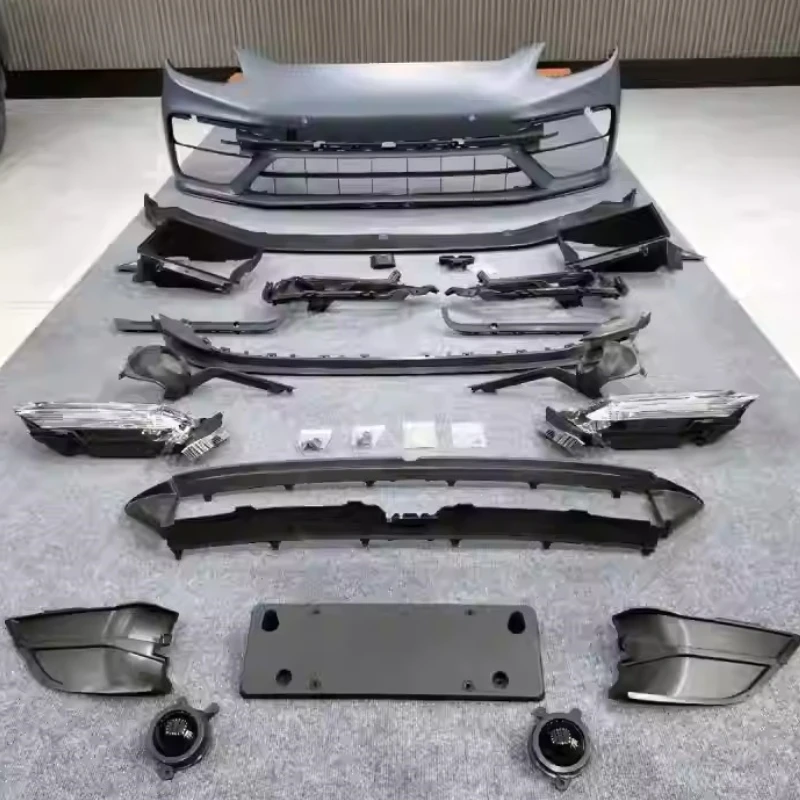 Front Bumper Headlight Assembly for Porsche Panamera 970 10-16 Upgrade to 971 Turbos PP Material Car Body Kit
