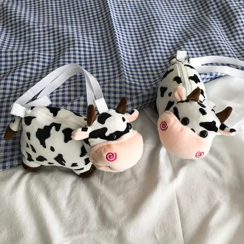 2024 New Style Bags for Women Crossbody Students Cute Japanese Cartoon Doll Cow Casual Shoulder Mobile Phone Bag Surprise Gift