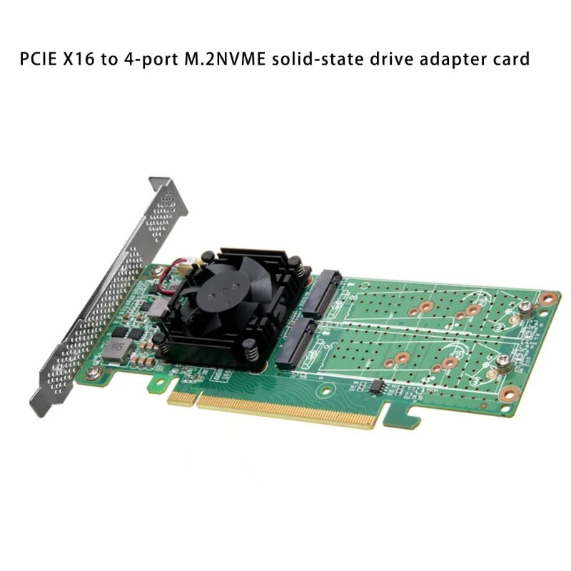 4 Port M.2 NVMe Port Expansion For Server PCIe 3.0 X16 Adapter Card For Multiple M.2 NVMe Solid Drives