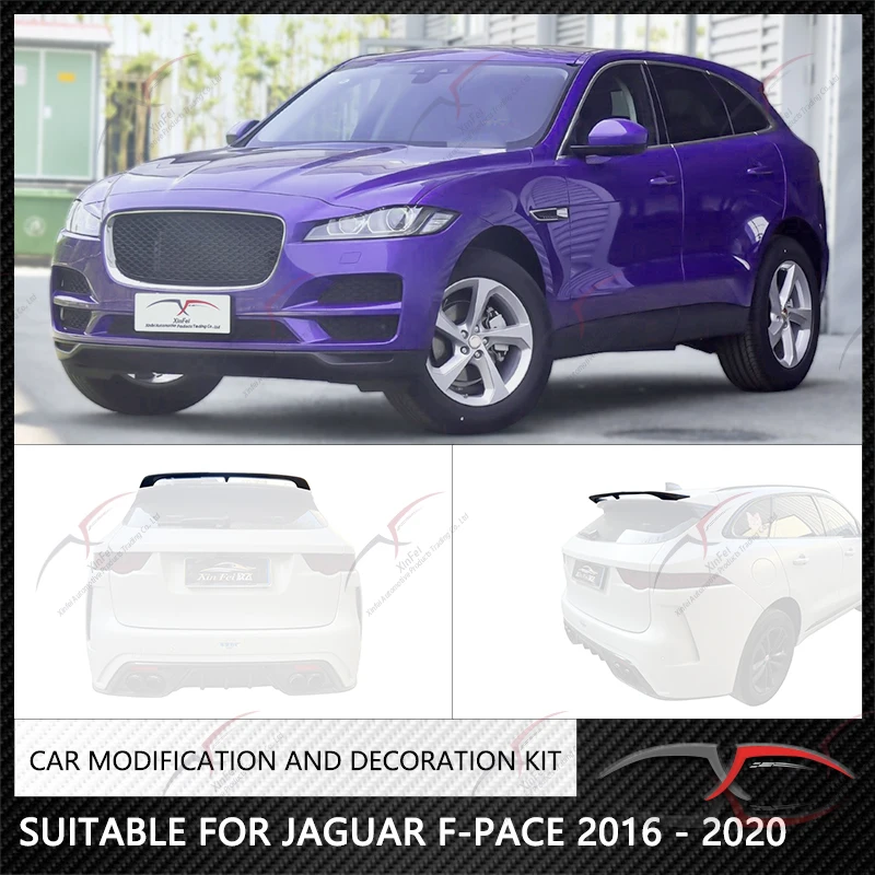 Suitable for Jaguar F-PACE 2016-2024 carbon fiber car top spoiler rear spoiler wing modification decorative body parts