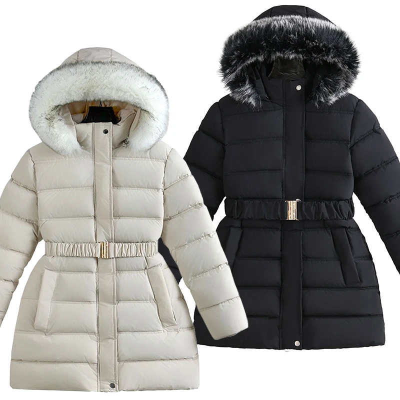 

Winter Teen Girls Jacket Long Style Solid Slim Fit Thicken Warm Hooded Parka Outerwear For 5-12 Years Kids Children Fashion Coat