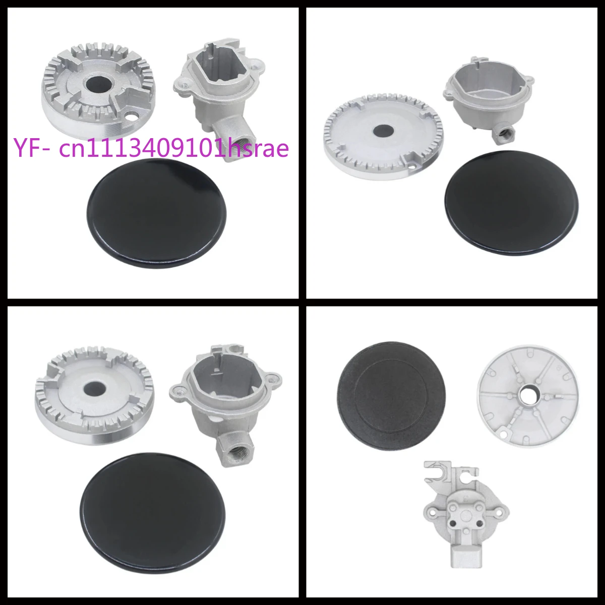 Universal Gas Hob Burner Crown & Flame Cap Cover 50mm 75mm 100mm for Kitchen Cooker Oven