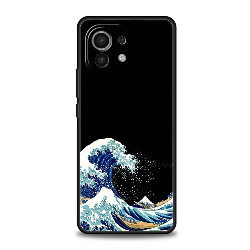 Phone Case For Xiaomi Mi 14 13 12 11 Lite 13T 12T 11x 11T 10T Pro 9T Note 10 Lite Soft Cover Japan The Great Wave Of Kanagawa