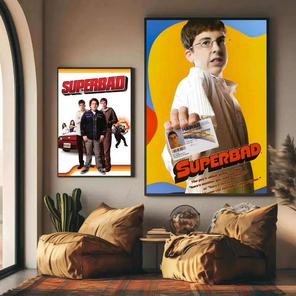 S-Superbad Poster HD Wall Art Decal Self-Adhesive Aesthetic Decor For Home Living bedroom bar aesthetic