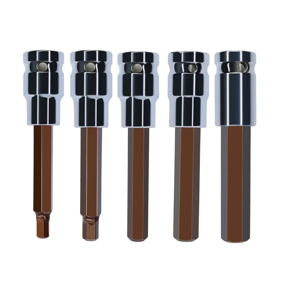 1/2 Inch Screwdriver Bit Hexagon Socket Wrench 7mm/8mm/10mm/12mm/14mm For Repair Power Tool Accessories