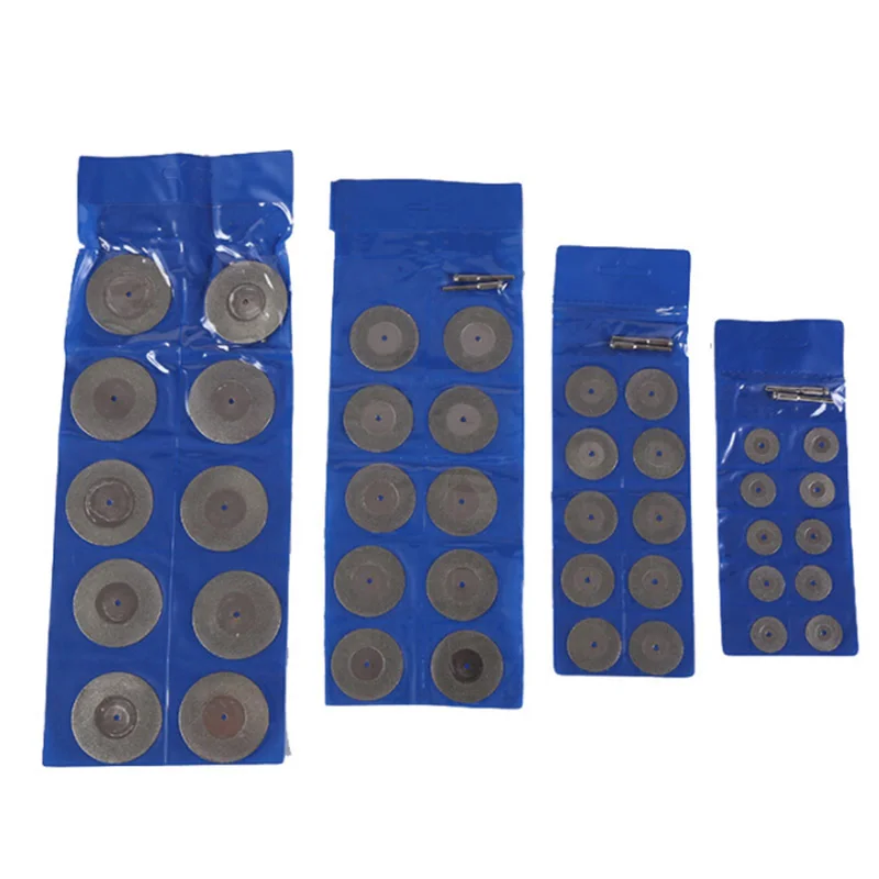 +2 Mandrels Grinding tool 10pcs Accessory Cutting Diamond Disc Rotary Saw Blade Wheel Kit Mini Set High Quality