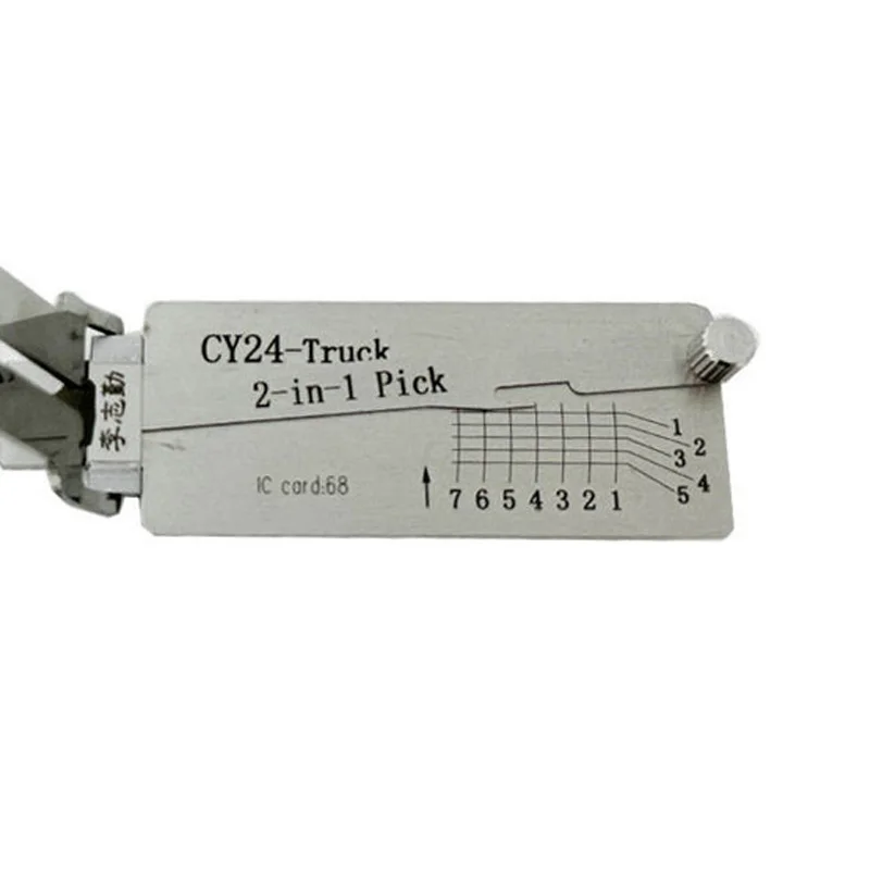 Lishi 2 in 1 CY24-Truck Lock Pick Original Car Door Opener Decoder Ignition for Heavy-Duty Commercial Trucks Flat Milling