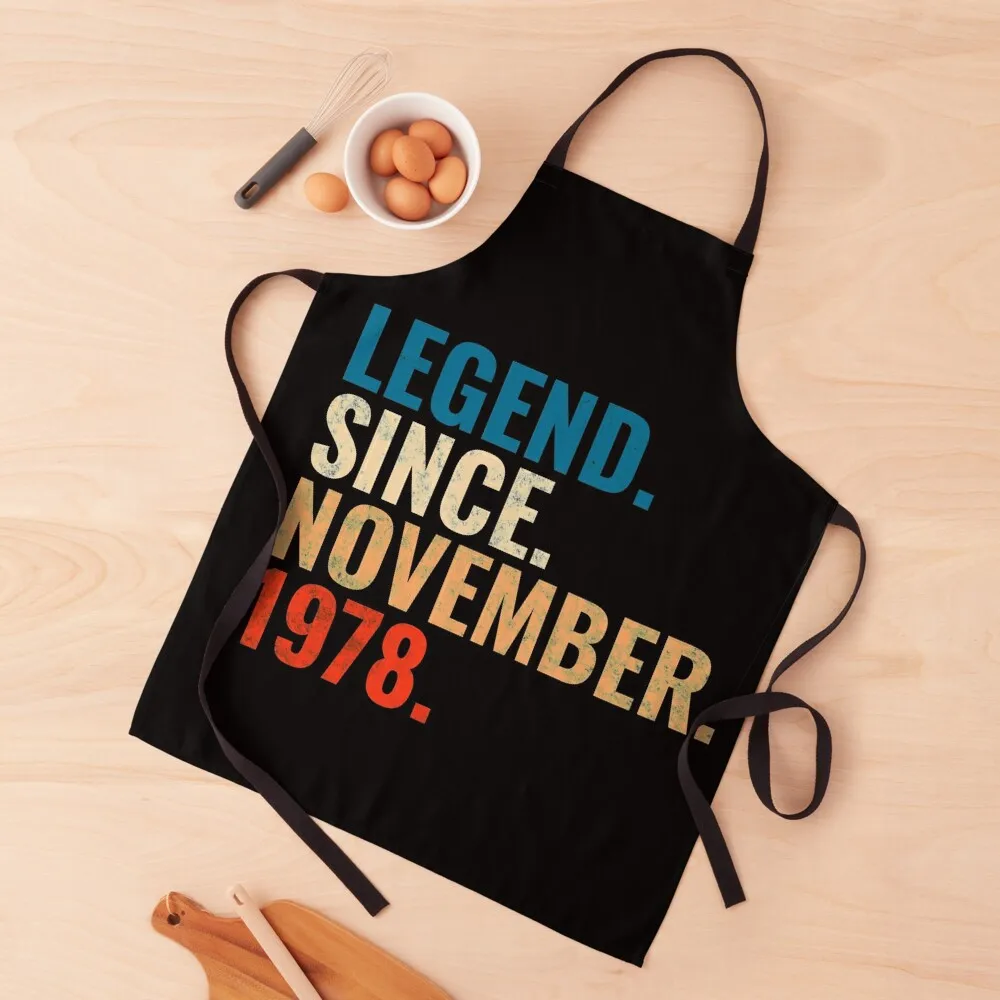 

Legend Since November 1978 Retro Vintage Apron work ladies Kitchen And Household Goods cleanings Apron