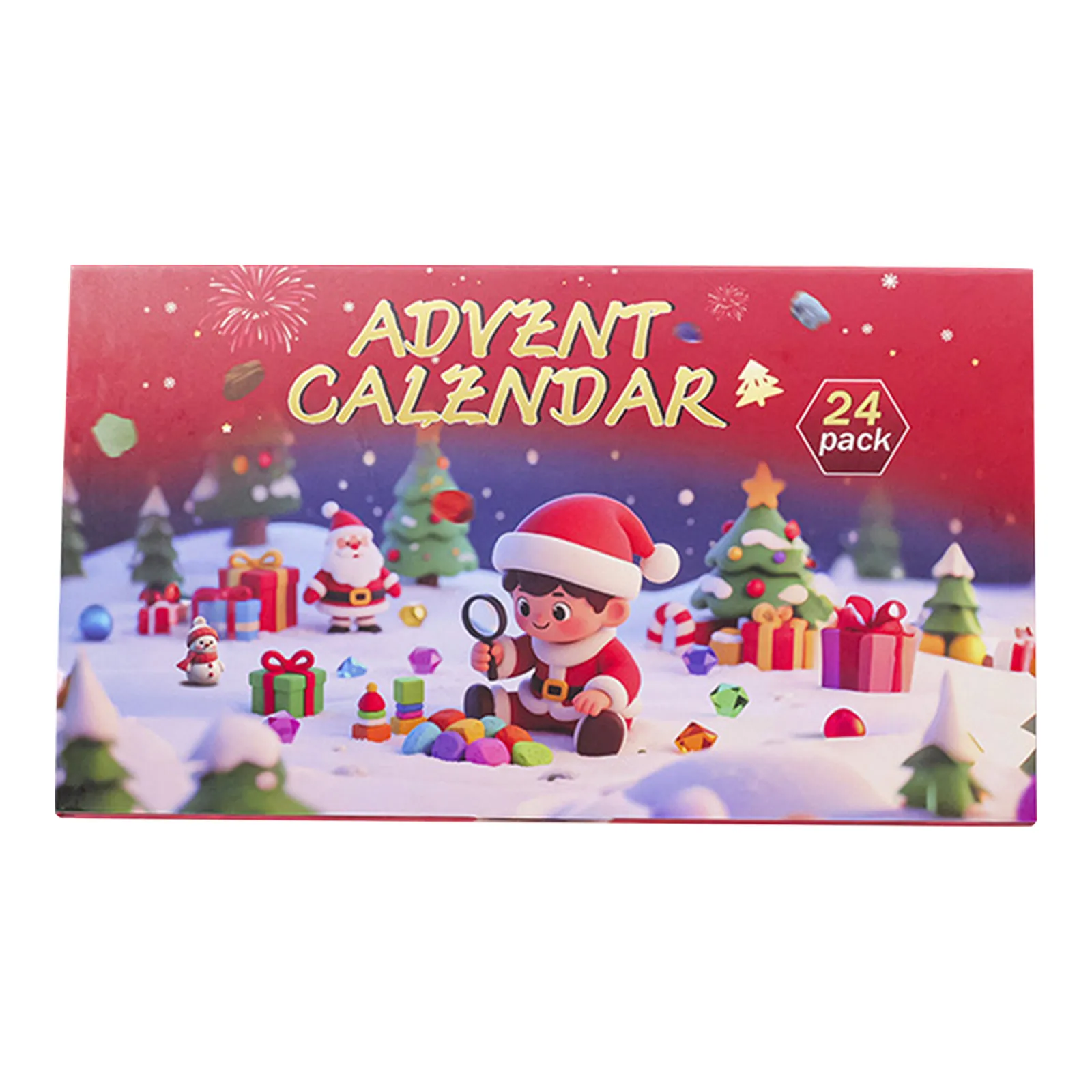 Minuterie pour la cuisine Calendrier de l'Avent de Noël 2024 avec 24 pierres précieuses – Calendrier de l'Avent Crystal Rock pour un manuel de minuterie de cuisine mignon