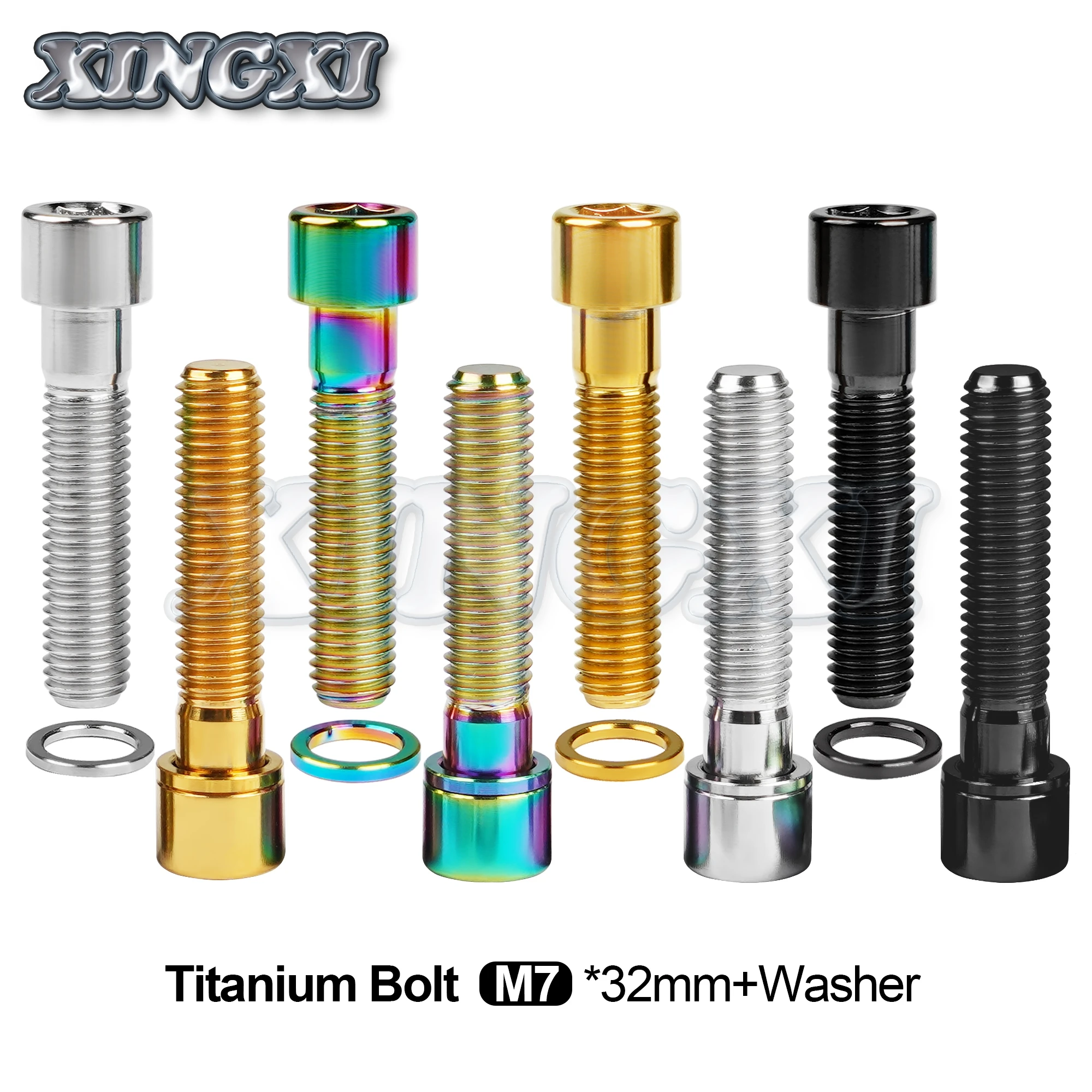 

Титановые/титановые болты Xingxi M7 класса 5, m7x32 мм, внутренняя Шестигранная головка колонны, винты на заказ для мотоциклов, велосипедов, запчастей