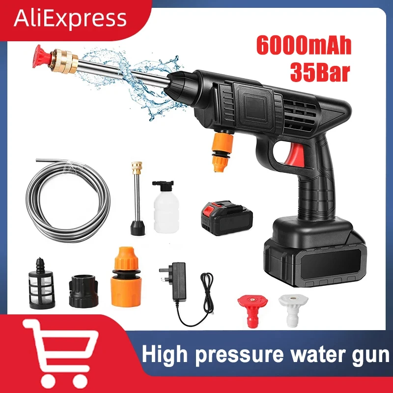 Electric Cordless High Pressure Car Wash Washer Gun Foam Generator Water Gun Cleaner Car Washing Machine For Makita 24V Battery