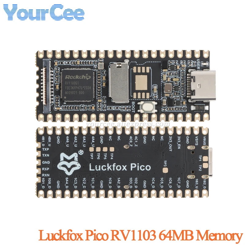 LuckFox Pico Mini/Plus Linux Development Board RV1103 64MB Memory Rockchip with Network Port