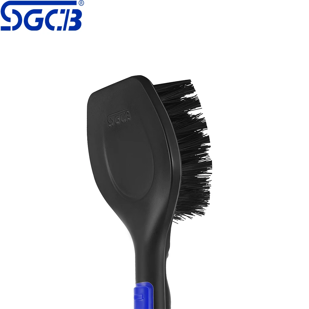 SGCB Auto Tire Brush Bristle And PBT Ergonomic Grip Handle Washing Tools For Auto Detailing Motorcycle Cleaning