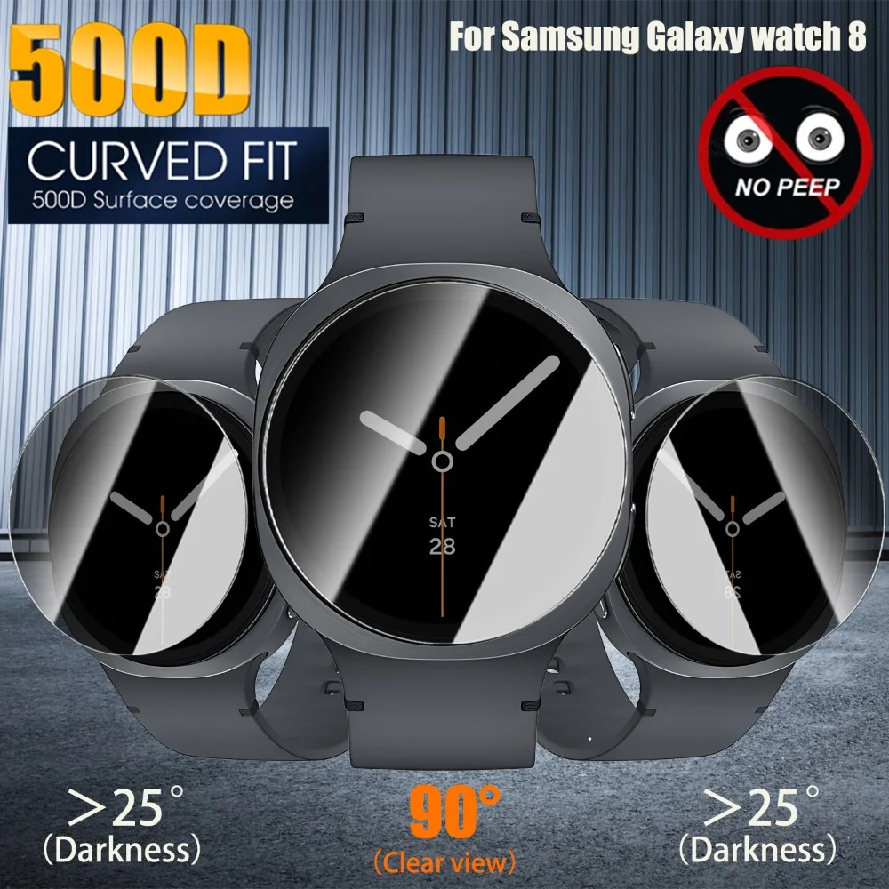 10/1pcs Anti-spia per Samsung Galaxy Watch 8 40 44mm Classic 46mm Ultra 2025 Pellicola protettiva in vetro temperato Proteggi schermo HD