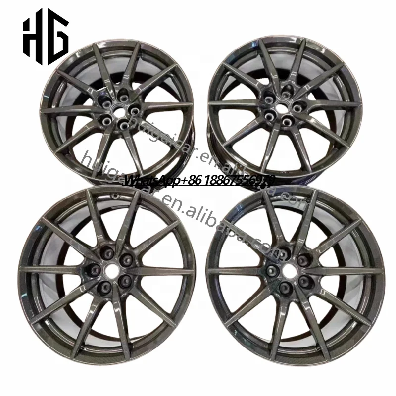 Real Carbon Fiber Wheel Rims Custom for ferrari SF90 F8 488 812 F12 296GTB Car Forge Wheel Hubs