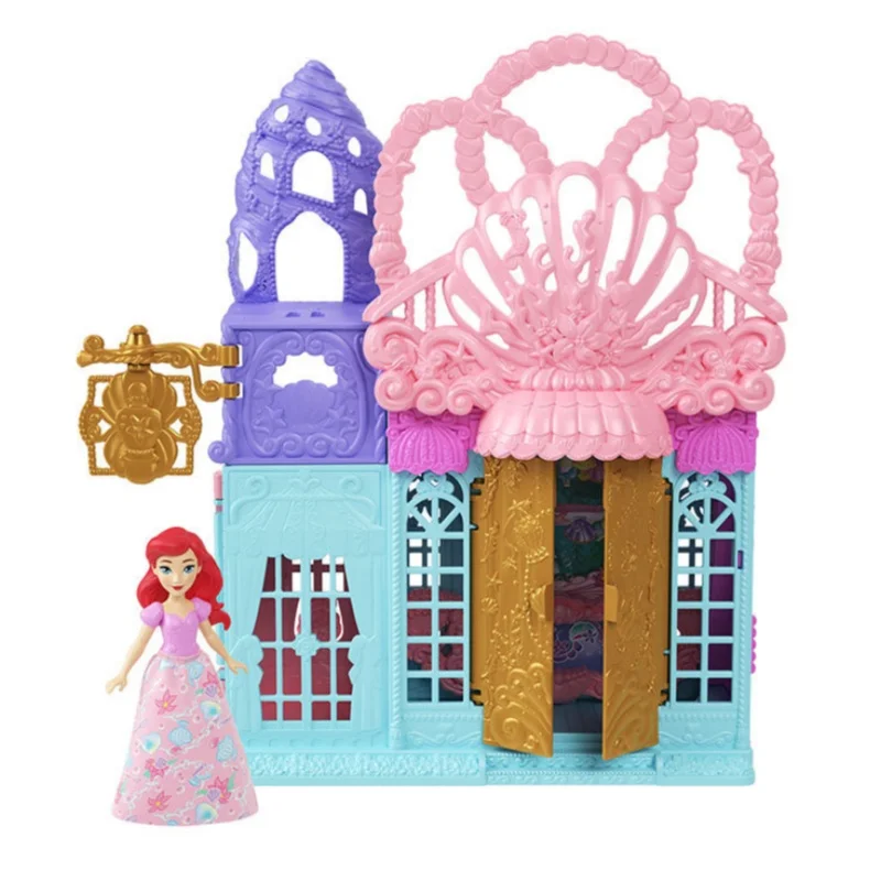 Set de Muñeca Articulada Barbie Princesa Ariel, Mini Figura, Castillo, Juego de Imitación, Juguete Decorativo, Regalo Coleccionable para Cumpleaños o Festividades