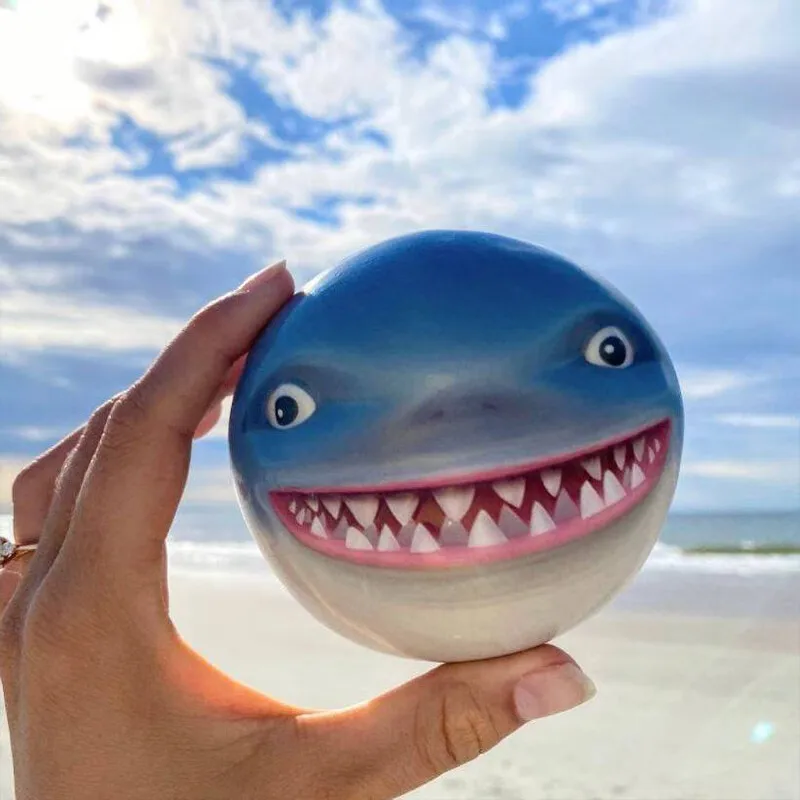 Interactive Shark Shape Water Bouncing Ball Fun Beach & Pool Toy for Kids & Adults Indoor Outdoor Water Play Game