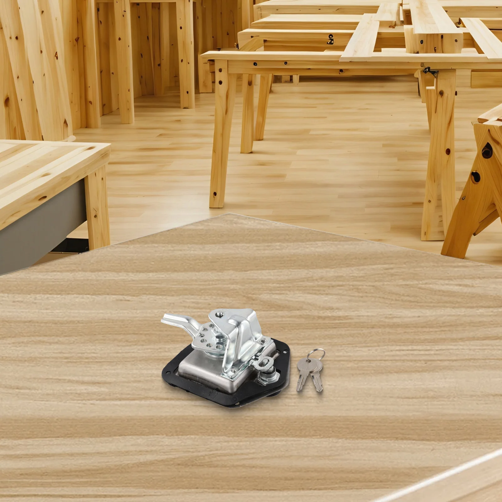 

RV Truck Door Tool Box Lock Standard Flush Stainless Steel Paddle Handle Locking Latch Lock Handle Paddle Heavy Duty Locks Mount