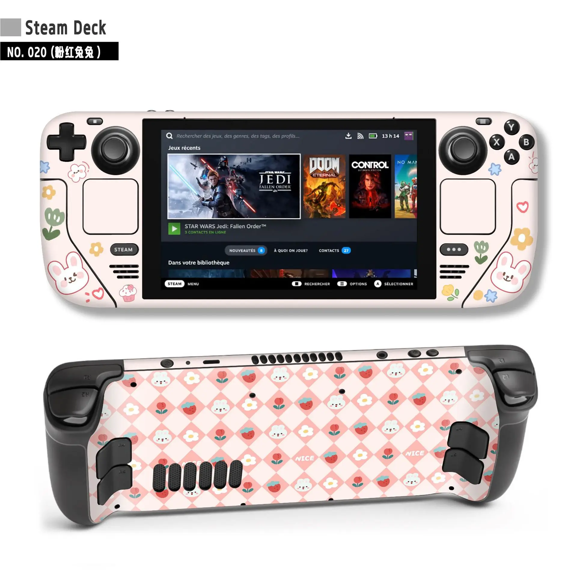 Autocollant de jeu en vinyle pour Console Steam Deck, couverture d'emballage pour Console de Valve