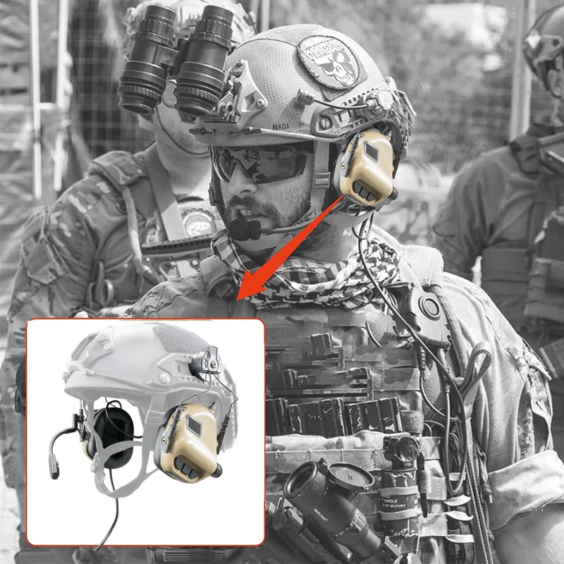 EARMOR M32H MOD3 Helmet Shooting Earmuffs/Military Tactical Headset RAC Rail Adapter/Aerospace Communication