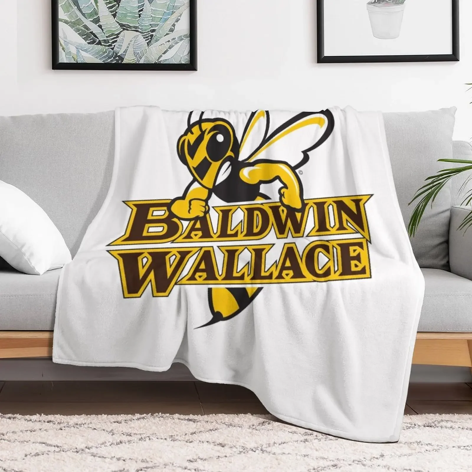 New Baldwin Wallace University yellowjackets Throw Blanket Blankets Sofas Of Decoration Comforter Bed linens Baby Blankets