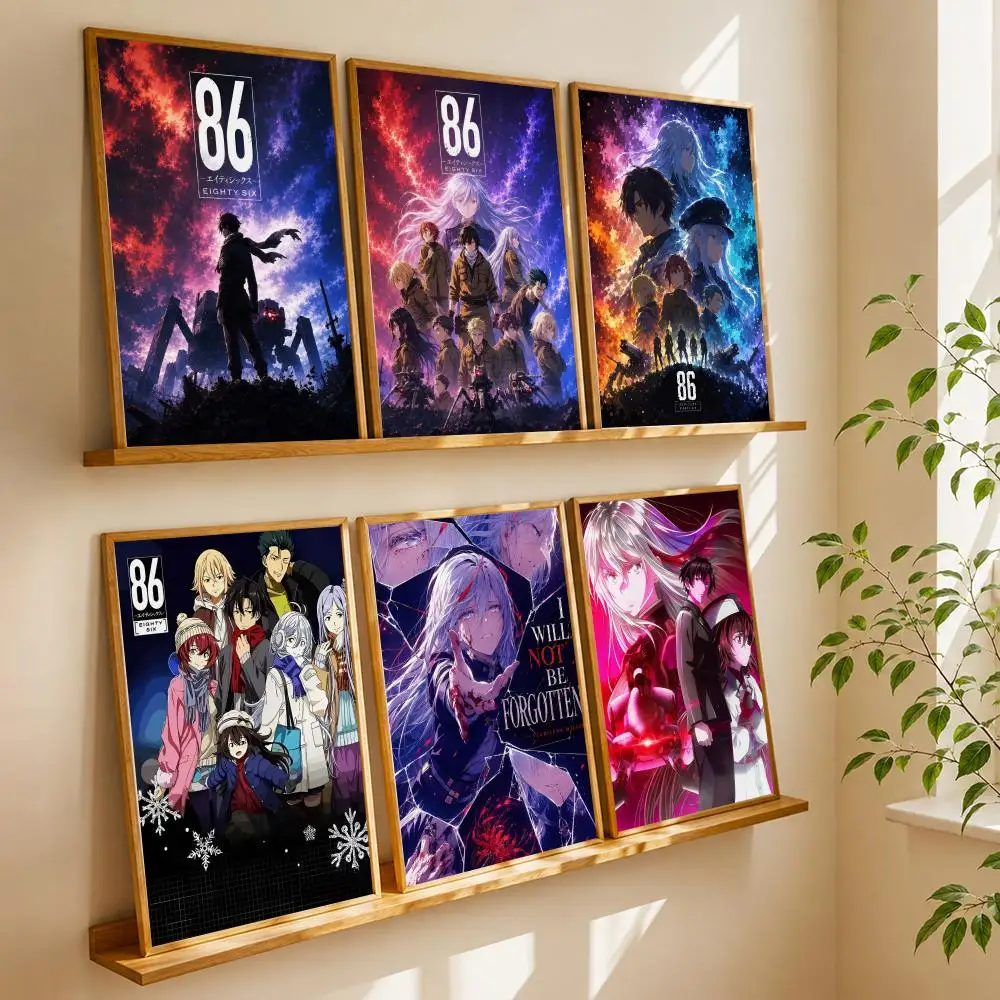 86 E-Eighty Six Anime Painting Calligraphy Canvas Poster Art for Bedroom Living Room Home Decor Wall Decoration Decals Gift