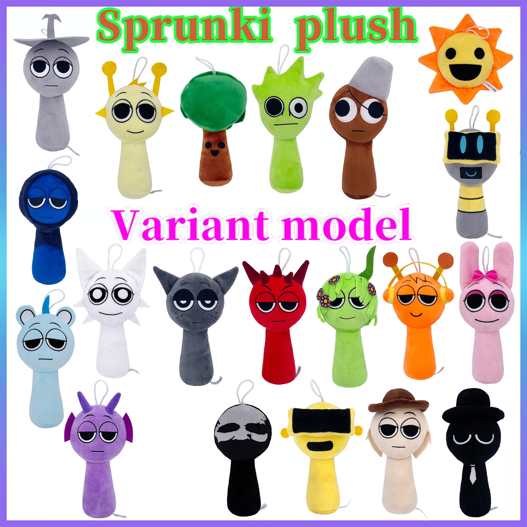 Horror Game Sprunki Plush Cartoon Soft Stuffed Pillow Dolls Ornament For Kid Dolls Plush Toys Christmas Gift Sprunki peluches