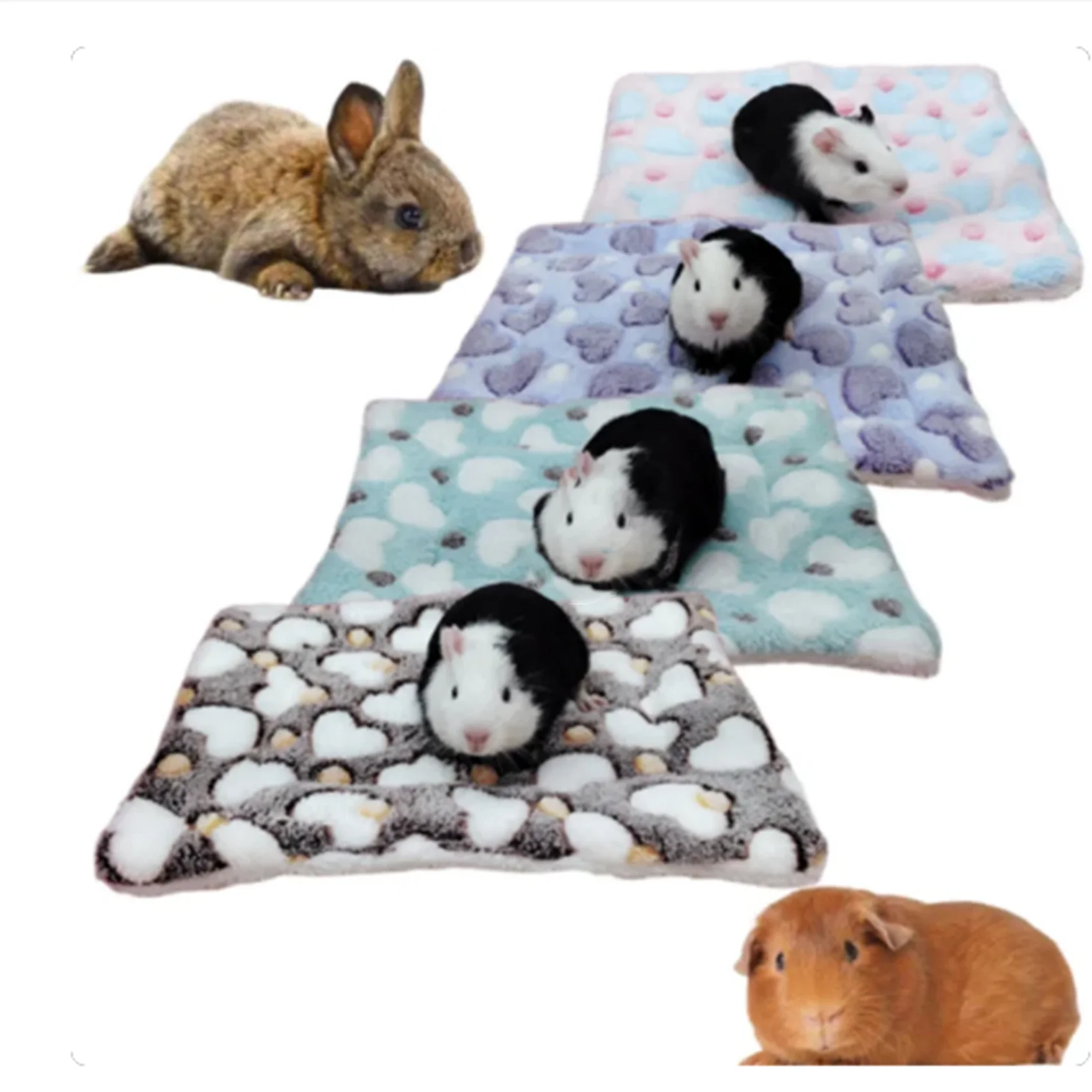 Small Animal Guinea Pig Hamster Bed House Winter Warm Squirrel Hedgehog Rabbit Chinchilla Bed Mat House Nest Hamster Accessories