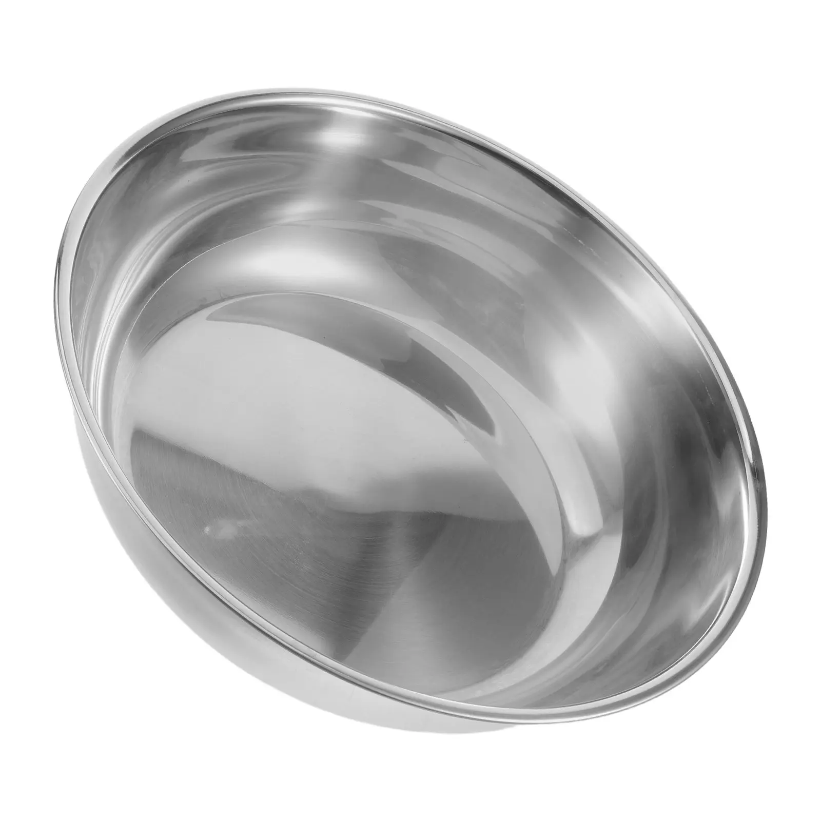 Thickened Stainless Steel Wash Basin Mixing Bowl 12.6in Round Kitchen Vegetable Fruit Baking Kneading Salad Bowl