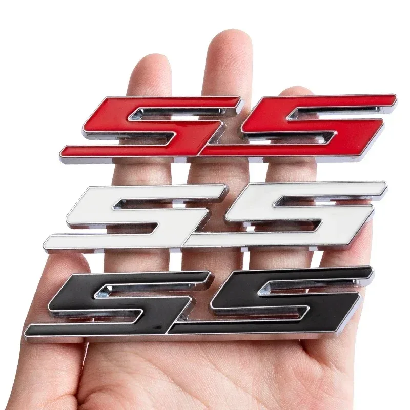 

Chevrolet SS Logo Car Front Grille Emblem Auto Trunk Sticker for Camaro Cavalier Onix Cruze Aveo Silverado - Exterior Accessorie