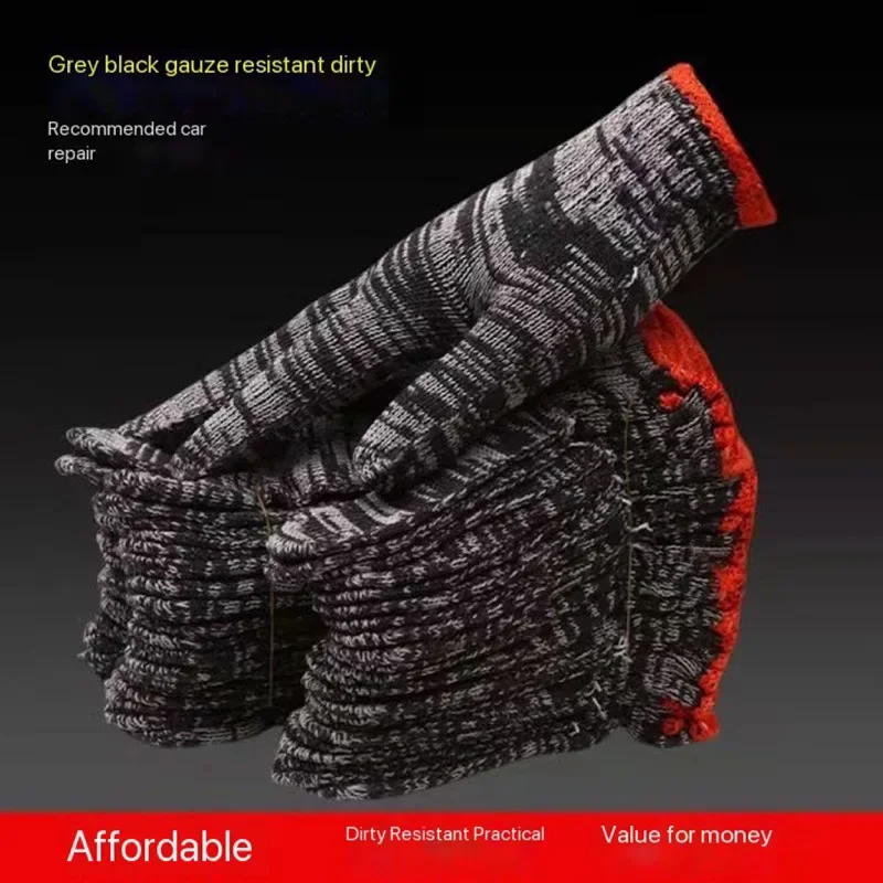 

Labor protection anti fouling gloves, wear-resistant and comfortable elastic cotton thread nylon anti slip car repair gloves