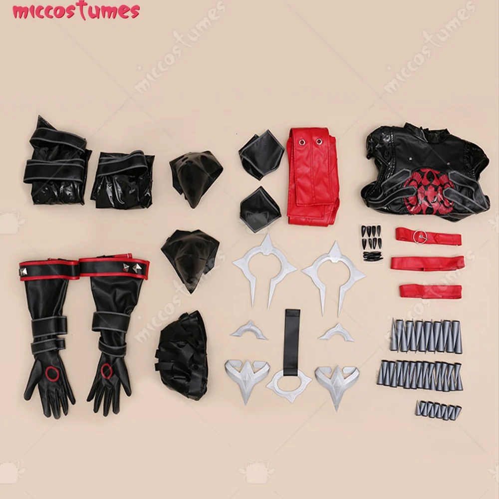 【Ready for Ship】Miccostumes Women's Rival Girl Sue Storm MALICE Skin Cosplay Costume Black Red Bodysuit Full Set for Halloween - view 6
