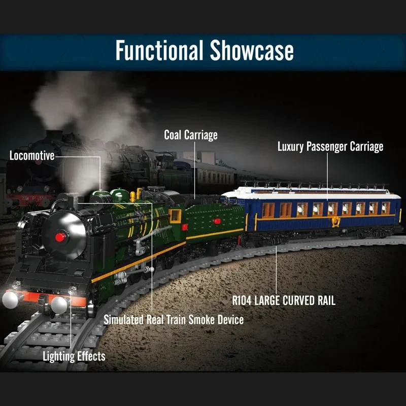 

Конструктор Mould King 12025: Техническая модель паровоза SNCF 231 на радиоуправлении, игрушка для детей, подарок