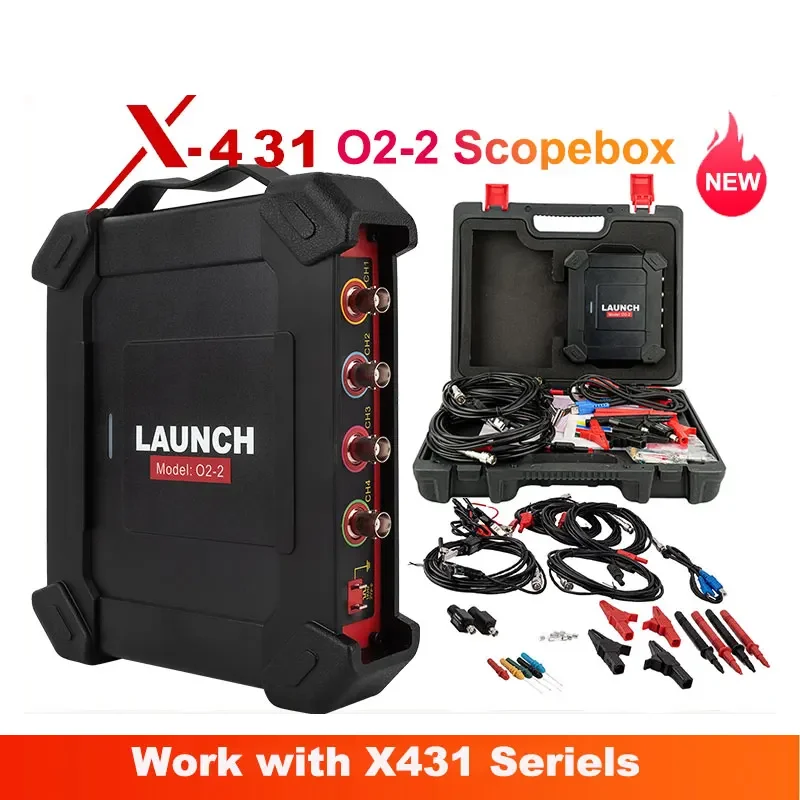 

LAUNCH X-431 Осциллограф O2-2 Scopebox Analizador 4-канальный тестер, совместимый с X-431 PAD VII, PAD V, PAD V Elite, PAD III